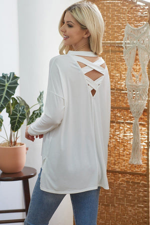 Criss Cross Long-sleeve Top