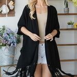 Draped Poncho Cardigan