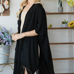 Draped Poncho Cardigan