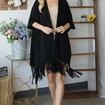 Draped Poncho Cardigan