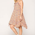 Ditsy Floral Print Sleeveless Dress