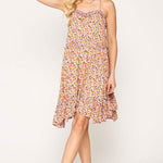 Ditsy Floral Print Sleeveless Dress